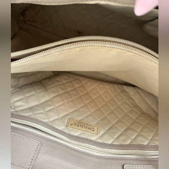 Chanel Beige Perforated Caviar Tote - Picture 9 of 16